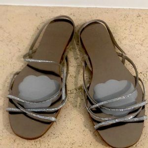 Pedro Garcia  Barley There Swarovski Crystal Sandals. NWOT. Size 39.5